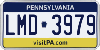 PA license plate LMD3979
