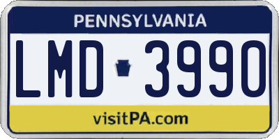 PA license plate LMD3990