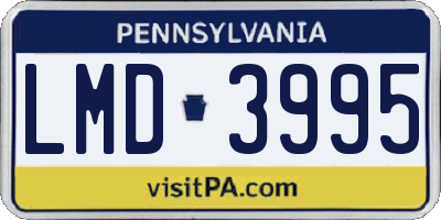 PA license plate LMD3995