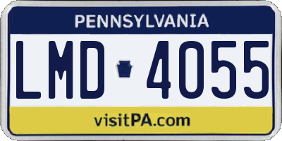 PA license plate LMD4055