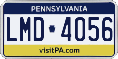 PA license plate LMD4056