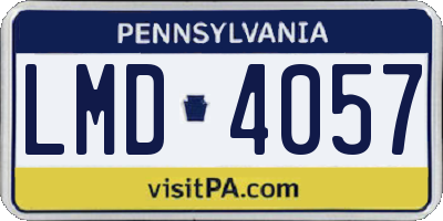 PA license plate LMD4057
