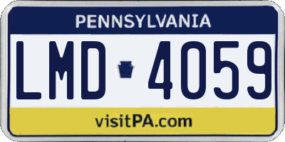 PA license plate LMD4059