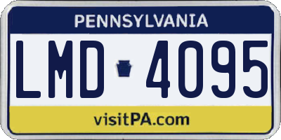 PA license plate LMD4095