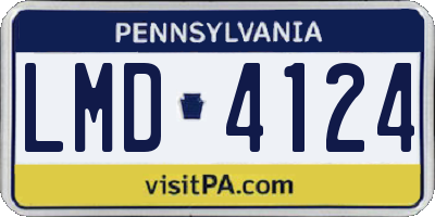 PA license plate LMD4124