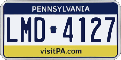 PA license plate LMD4127
