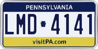 PA license plate LMD4141