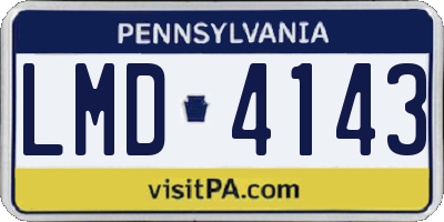 PA license plate LMD4143