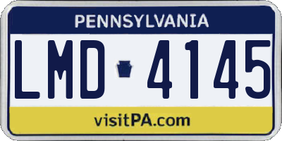PA license plate LMD4145