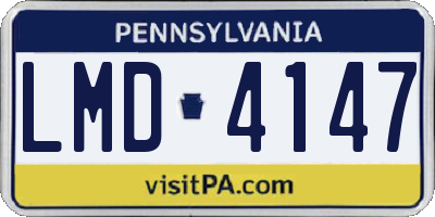 PA license plate LMD4147