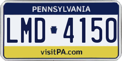 PA license plate LMD4150
