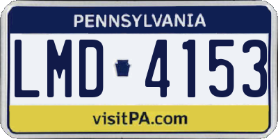 PA license plate LMD4153