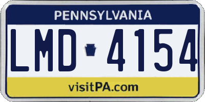 PA license plate LMD4154