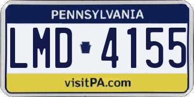 PA license plate LMD4155