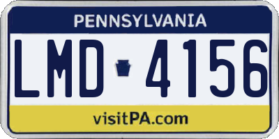 PA license plate LMD4156