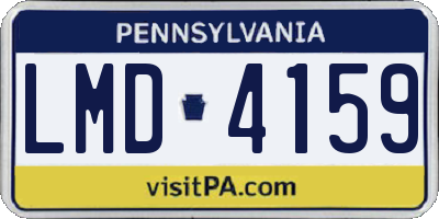 PA license plate LMD4159