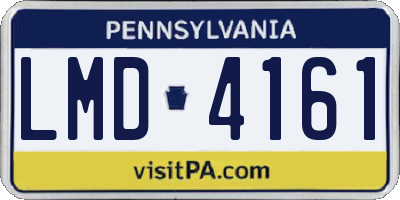 PA license plate LMD4161