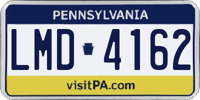 PA license plate LMD4162