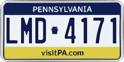 PA license plate LMD4171