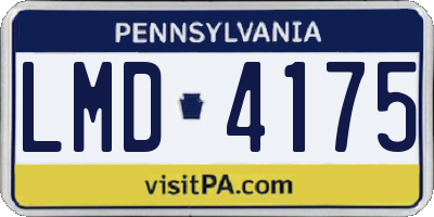 PA license plate LMD4175