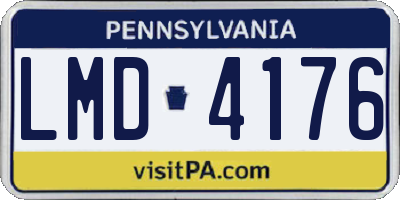 PA license plate LMD4176