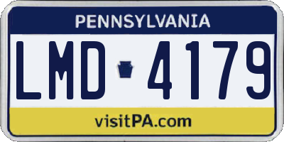 PA license plate LMD4179