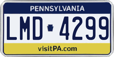 PA license plate LMD4299
