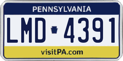 PA license plate LMD4391