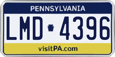PA license plate LMD4396