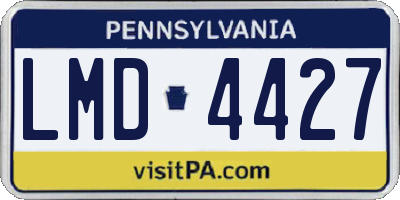 PA license plate LMD4427