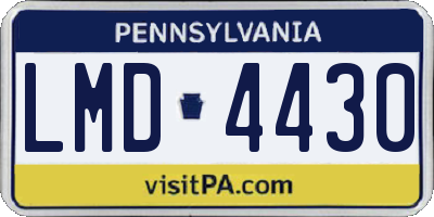 PA license plate LMD4430