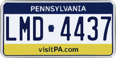 PA license plate LMD4437