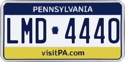 PA license plate LMD4440