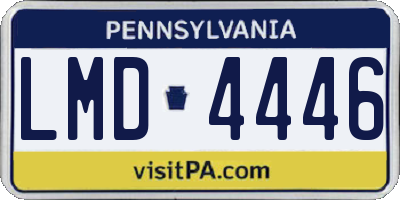 PA license plate LMD4446