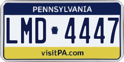 PA license plate LMD4447