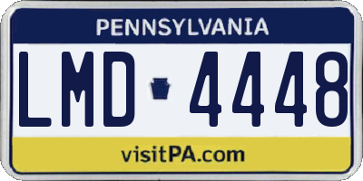 PA license plate LMD4448