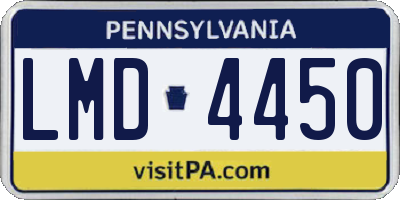 PA license plate LMD4450
