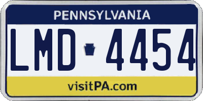 PA license plate LMD4454
