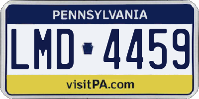 PA license plate LMD4459