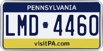 PA license plate LMD4460