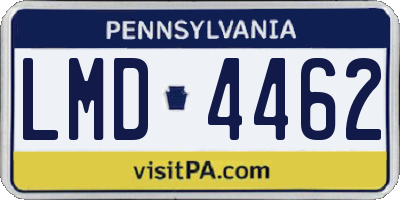PA license plate LMD4462