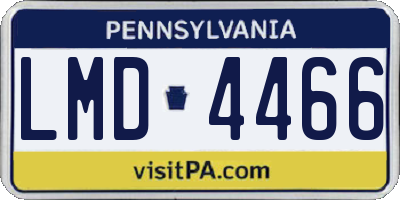 PA license plate LMD4466