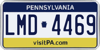 PA license plate LMD4469