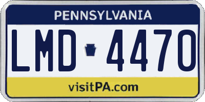 PA license plate LMD4470