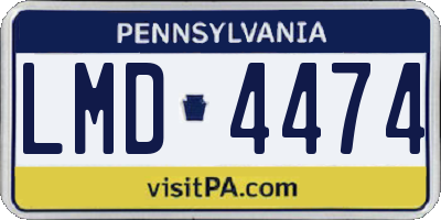 PA license plate LMD4474