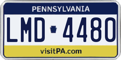 PA license plate LMD4480