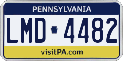 PA license plate LMD4482