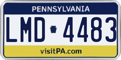 PA license plate LMD4483