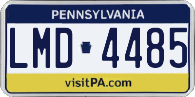 PA license plate LMD4485