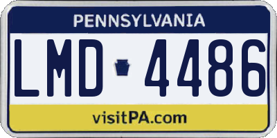 PA license plate LMD4486